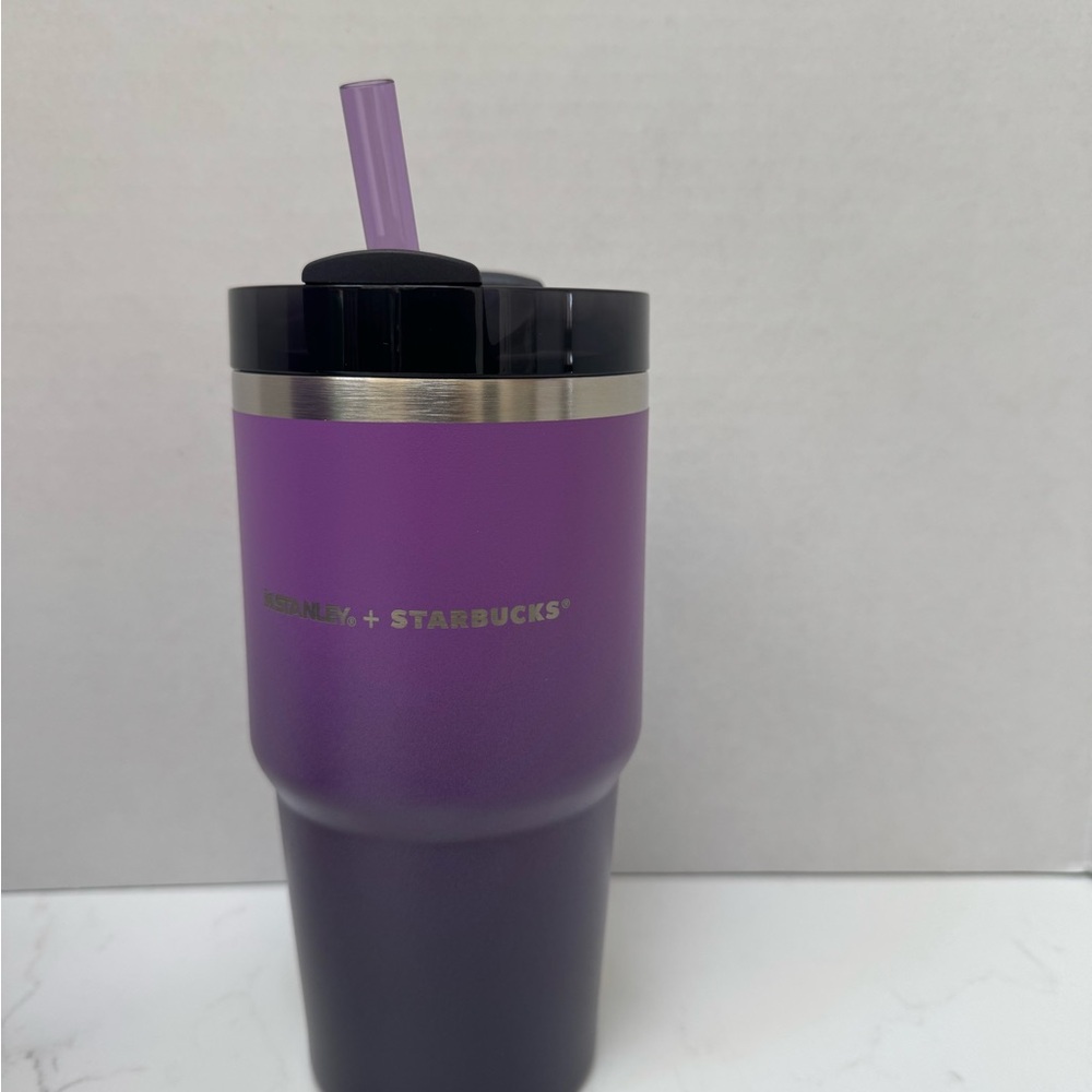 Overseas Starbucks X Stanley Halloween Purple Tumbler with Lid and Straw 20oz